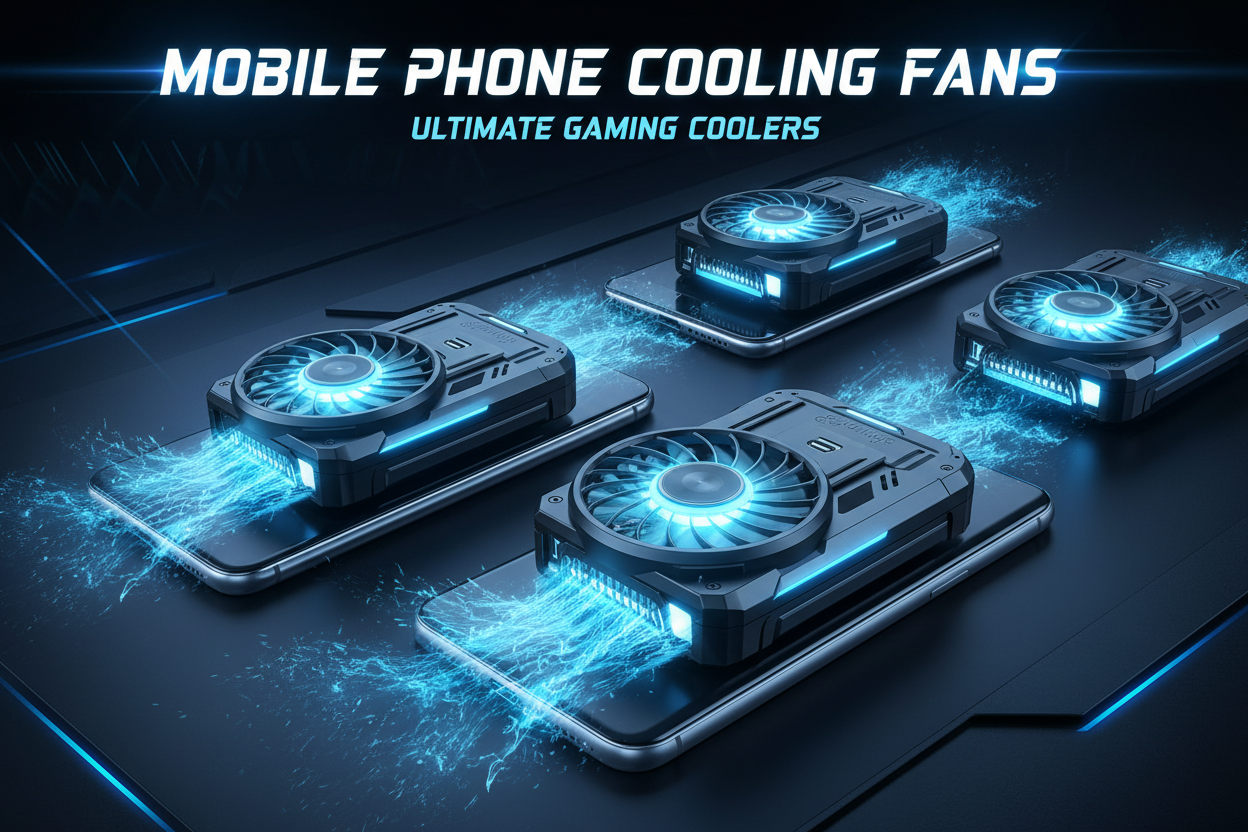 Mobile phone cooling fans for gaming - LED turbine coolers for smartphones