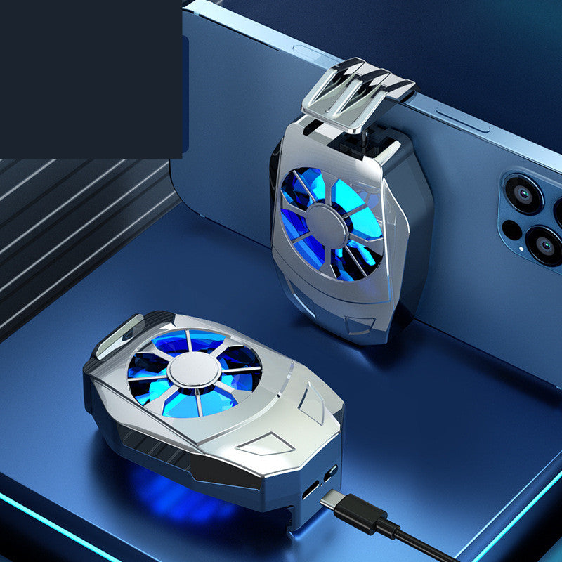 Two cooling fans with blue LED lights on a dark surface